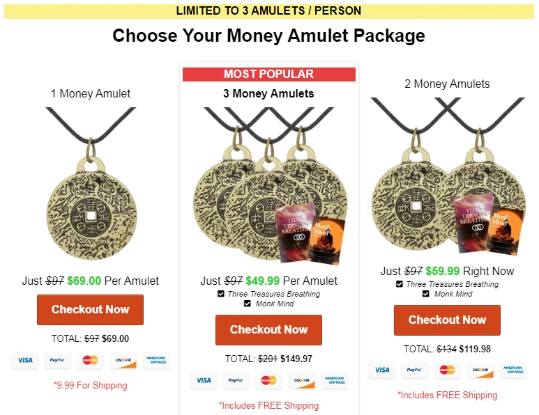 The Money Amulet Price